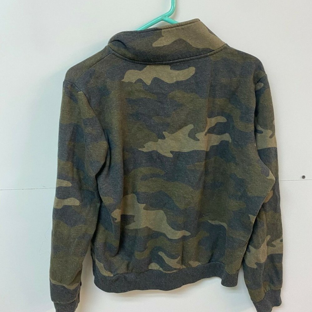 Pink Victoria Secret Womens Camouflage Long Sleeve Mock Neck Sweatshirt Size L